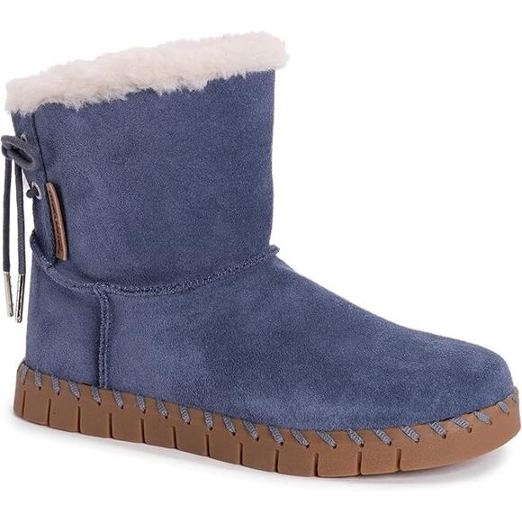 MUK LUKS Flexi Albany Suede Shearling Winter Boots 6 - Picture 1 of 11